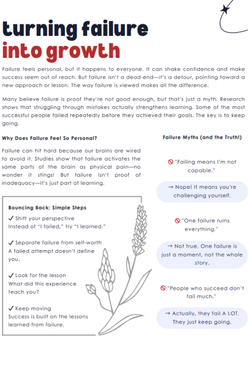 It’s Okay to Fail – Printable Growth Mindset Workbook