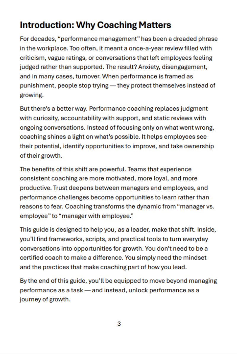 Performance Coaching — Digital Guide