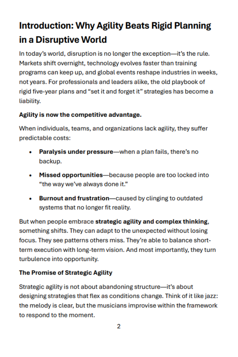 Strategic Agility & Complex Thinking — Digital Guide